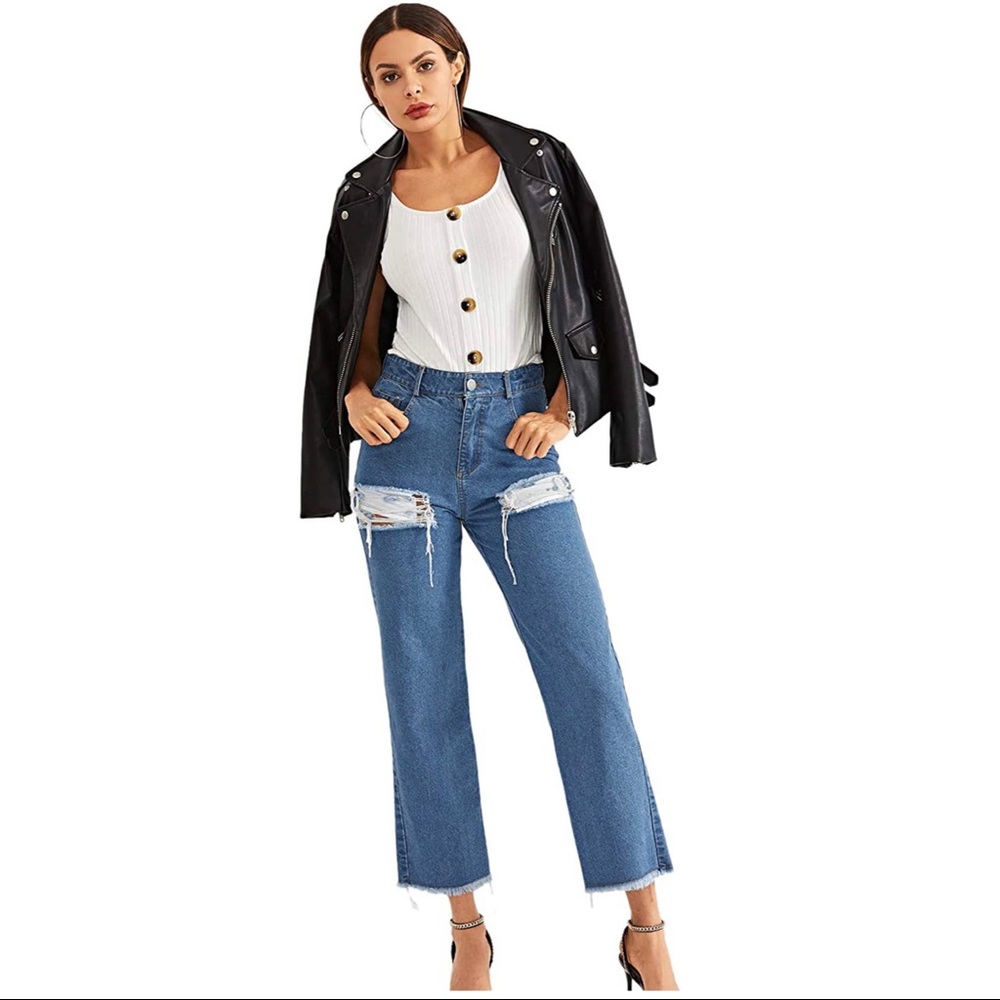 White Ribbed Tank - Picture 4 of 5